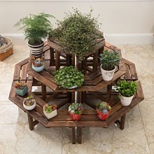 碳化陽臺長方形種植箱花盆室內戶外防腐木花箱柵欄爬藤架庭院裝飾 歷史價格詳細信息