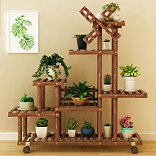 實木花架置物架陽臺多層室外階梯式鐵藝花架落地花盆架子室外花架 歷史價格詳細信息