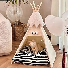 狗窩 貓窩 通用狗窩貓咪房子貓屋半封閉式窩床用品 中大號尺寸議價超夯 精品 歷史價格詳細信息