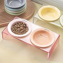 飛碟碗 網紅貓狗防黑下巴嵌入式陶瓷飲水碗食碗 寵物用品 歷史價格詳細信息