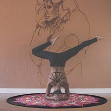 瑜伽墊圓形瑜伽墊女冥想墊天然橡膠家用健身瑜珈打坐禪修墊兒童舞蹈墊子#促銷 #現貨 歷史價格詳細信息