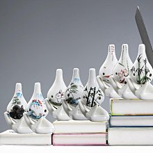 曉曉百貨  長嘴風景古手繪卡通竹葉6孔ac調陶笛樂器旅游紀念品飾品廟會演奏 價格比較,價格查詢,歷史價格詳細信息