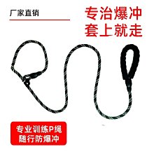 遛狗繩狗狗牽引繩遛狗p繩P鏈訓犬防爆沖柯基毛小中大型犬寵物項圈脖套 免運 歷史價格詳細信息