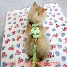 貓咪牽引繩防掙脫背心式外出專用可調節遛貓鏈子小型犬出門胸背帶 歷史價格詳細信息