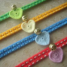 完全手作編織 狗狗 貓咪 項圈 頸飾 客製接單 配飾 *小尺寸30公分項圈+蝴蝶結/領結下標區* 多色可選 歷史價格詳細信息