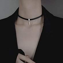 choker頸鏈鎖骨鏈女黑色暗黑系脖子皮繩項鏈輕奢小眾遮頸紋寬項圈 歷史價格詳細信息