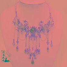 清月鹿鳴原創【鳳歌引】古風公主婚嫁髮飾神女頭冠髮簪額飾瓔珞女 歷史價格詳細信息