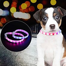 七彩發光寵物項圈寵愛你的毛寶貝LED閃爍項圈70公分適合大型中型小型狗狗貓咪發光項圈可USB充電大小可自行裁剪 歷史價格詳細信息