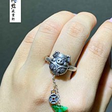 【凡點藏寶軒‧玉石二館】◎保證A貨‧天然翡翠◎925純銀綠翡青蛙戒指 歷史價格詳細信息