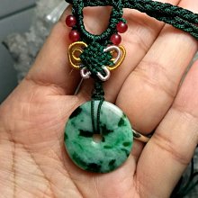 晶玉堂** 天然緬甸玉--A貨白底青玉扣--墜子9.48公克---不含項鍊** 歷史價格詳細信息