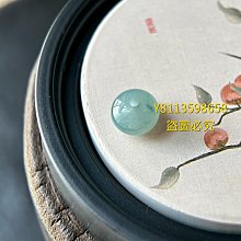 冰湖藍飄褐黃色花翡翠珠珠  尺寸卡9完美無紋裂種老水長底子冰潤底色 翡翠 飾品 收藏【二手】【微淵古董】-881 歷史價格詳細信息