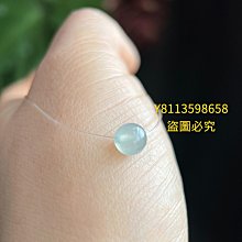 冰水藍色飄藍花翡翠小桶珠  尺寸卡5.85×4.28完美無紋裂取料子的時候下 翡翠 飾品 收藏【二手】【微淵古董】-730 歷史價格詳細信息