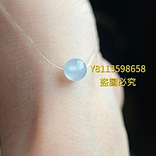 冰天空藍粉藍色翡翠珠珠  尺寸卡6.49完美無紋裂微微浮棉中老水長冰 翡翠 飾品 收藏【二手】【微淵古董】-678 歷史價格詳細信息