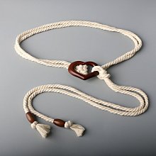 下殺 (null)棉線編織腰繩女裝飾連衣裙時尚百搭彩色流蘇細腰帶配裙子漢服毛衣 歷史價格詳細信息