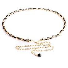 珍珠腰鏈女細配連衣裙子襯衫收腰裝飾腰帶金屬鏈條ins潮百搭時尚大衣腰帶-促銷 歷史價格詳細信息