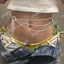 愛尚購11/23夏季新款方形寶石腰鍊小鉆幾何形夜店沙灘水鉆腰鍊Waistchain 歷史價格詳細信息