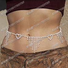 愛尚購11/23歐美愛心金屬腰鍊 心形吊墜水鉆腰鍊身體鍊套裝Waist chain 歷史價格詳細信息