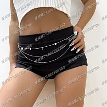 愛尚購04/07歐美飾品 幾何型復古仿珍珠單層法式腰鍊 簡約氣質細鍊條腰帶 歷史價格詳細信息