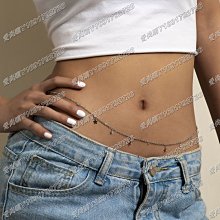 愛尚購04/07歐美簡約單層幾何圓珠鍊條束腰身體鍊 潮流金屬銅珠復古腰鍊 歷史價格詳細信息