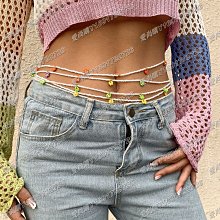 愛尚購04/07歐美簡約單層幾何圓珠鍊條束腰身體鍊 潮流金屬銅珠復古腰鍊 歷史價格詳細信息