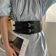 腰封女寬腰帶裝飾收腰配裙子緞面中國風古風黑色復古尚潮 歷史價格詳細信息