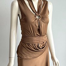 JustCavalli棕色不規則掛脖連身裙來條Cavalli這條好有末世廢土風的感覺硝煙彌 價格比較,價格查詢,歷史價格詳細信息