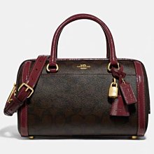 留學生like購 COACH 76705 新款女士手提包 全素色光面紋波士頓枕頭包 單肩斜挎包 鎖頭包 附購證 歷史價格詳細信息