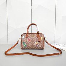 琪琪Outlet代購 Coach CH168 新款拉鏈塗鴉女士波士頓包 枕頭包 斜背包 經典印花 附購買證明 歷史價格詳細信息