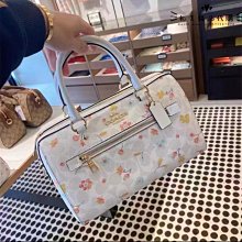 北美精品代購 Coach CA115 熱賣新款提花織布復古女士波士頓包 迷你枕頭包 斜背包 單肩斜挎手提女包 歷史價格詳細信息