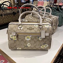 COACH CB849 Hudson 經典印花皮革手提肩背托特包.黑灰 歷史價格詳細信息