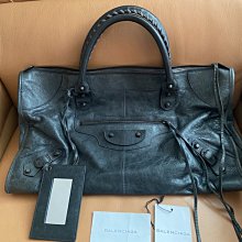 真品BALENCIAGA  Navy Cabas XS  黑色帆布手提/肩背托特包 歷史價格詳細信息