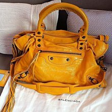 *Beauty*BALENCIAGA向日葵黃色機車包 CR 約9成新 價格比較,價格查詢,歷史價格詳細信息