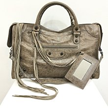 二手旗艦 Balenciaga City 黑色 羊皮 銅釦 手提  肩背 機車包 兩用包(公益店)09504 歷史價格詳細信息