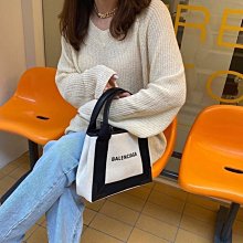 BALENCIAGA NAVY CABAS帆布二用包/子母包(黑色) XS 390346 2HH3N 1000 歷史價格詳細信息