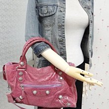 已售出 Balenciaga 巴黎世家 Giant City 薰衣草紫 金釦機車包 歷史價格詳細信息