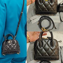 BALENCIAGA Ville Emma 大款 品牌字母牛皮手提/肩背貝殼包(黑色) 歷史價格詳細信息