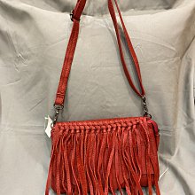 【七彩魚】DIANA JANES  粉桃紅色真皮手提包  上下兩層 雙提帶側背 長背帶  展示品  無使用 歷史價格詳細信息