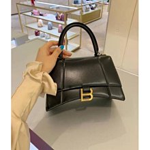 『甜甜二手』BALENCIAGA 巴黎世家 Hourglass S 黑色 鱷魚皮名媛包 沙漏包/單肩包5928331 歷史價格詳細信息