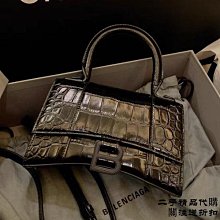 二手精品代購BALENCIAGA 巴黎世家 Hourglass XS黑色 迷你 沙漏包 牛皮 手提包 單肩包5928331 歷史價格詳細信息