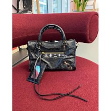 安奢CH BALENCIAGA mini city 黑色  金小釦 金釦 小羊皮 機車包 300295 歷史價格詳細信息