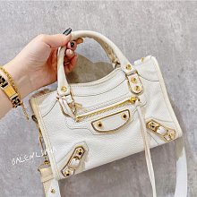 二手旗艦 Balenciaga City min 粉紫色 羊皮 銅釦 手提 肩背 機車包 兩用包(公益店)09505 歷史價格詳細信息