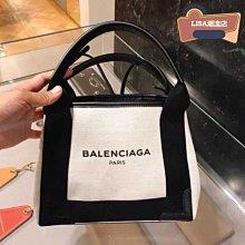 BALENCIAGA 巴黎世家 390346 NAVY CABAS XS 麻布手提兩用包.粉邊 歷史價格詳細信息