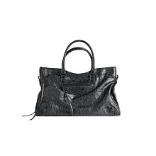 代購 Balenciaga City S 黑色 羊皮 小銅釦 logo 背帶 斜背 機車包 431621 歷史價格詳細信息