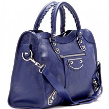 Balenciaga city 巴黎世家 藍色 大金釦 手提包 肩背包 機車包 歷史價格詳細信息