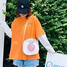 下殺-UI2172~日系軟妹可愛丑萌菠蘿玩偶帆布斜挎包童趣搞怪個性卡通水果單肩包收納包休閒包外出包旅行包 歷史價格詳細信息