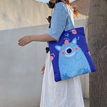 日系卡通單肩帆布包包女學生上課通勤手提袋小眾百搭大容量托特包 歷史價格詳細信息
