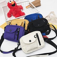 韓版百搭女包休閒單肩斜挎包尼龍迷你帆布小包包運動風撞色女包潮 歷史價格詳細信息