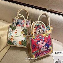 新款帆布包女簡約休閑托特包學生藝術時尚印花手提袋購物袋單肩包特艾超夯 精品 歷史價格詳細信息