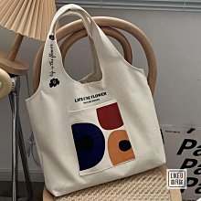 手提包女 日系原創字母刺繡設計托特包 百搭便攜帆布包 斜背包 包包-予你優選 歷史價格詳細信息