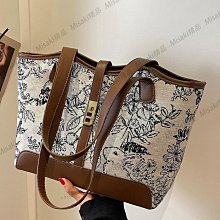 托特包女大容量印花包包新款通勤大包高級感手提單肩女包 0Yfh--麥包包 歷史價格詳細信息
